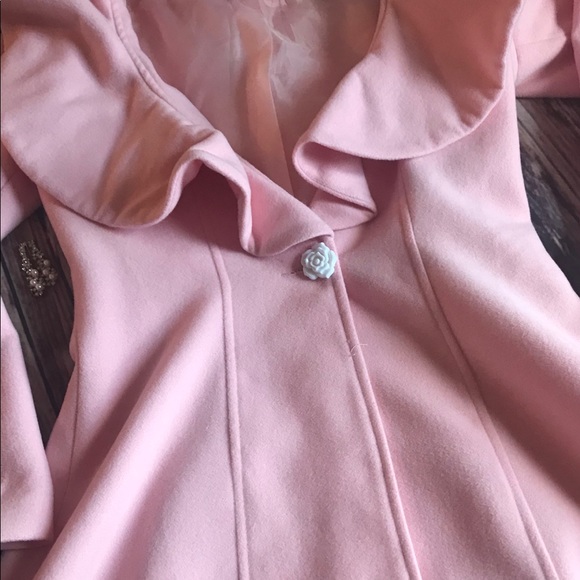 💐 Pink dressy pea coat size small 🛍 - Picture 4 of 7